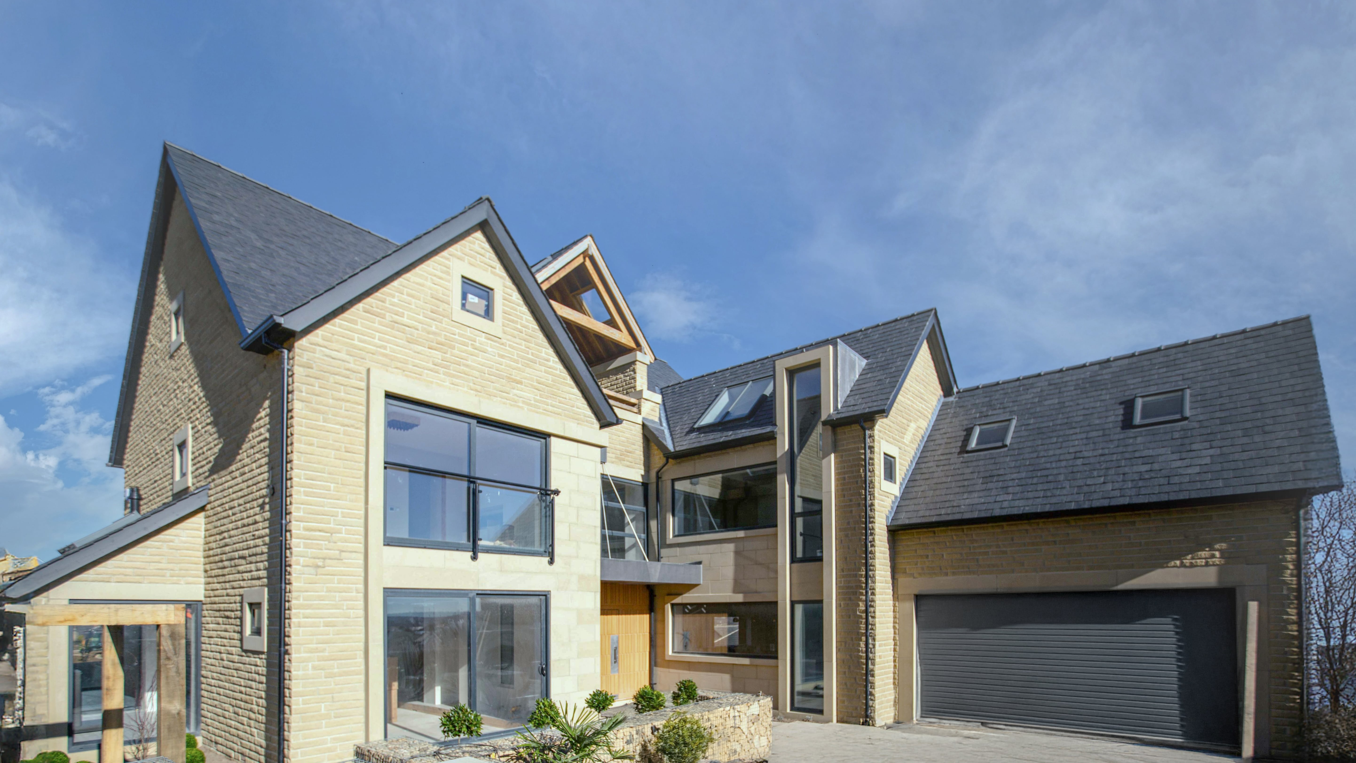 New build UK house with modern roofing